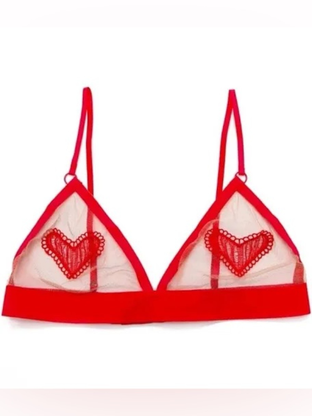 For Love And Lemons: Red Heart Bralette